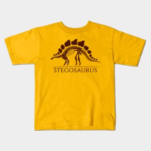 Stegosaurus Skeleton Kids T-Shirt